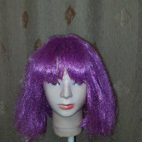 Перука в цикламово/ розово/ от изкуствен косъм за парти , снимка 1 - Аксесоари за коса - 42846103