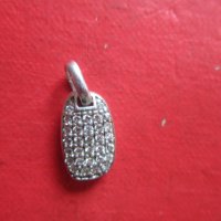 Сребърно колие висулка с камъни , снимка 1 - Колиета, медальони, синджири - 36621821