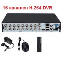 16 канален 5/1 видеорекордер 16ch HDMI H.264 DVR, снимка 1 - Комплекти за видеонаблюдение - 30603204