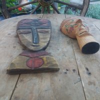 Дървени африкански маски, снимка 2 - Колекции - 33760091