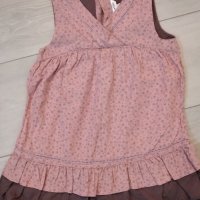 Рокля от памук и лен, снимка 1 - Бебешки рокли - 37699551