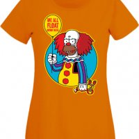 Дамска тениска The Simpsons Krusty The Clown Pennywise 02,Halloween,Хелоуин,Празник,Забавление,, снимка 8 - Тениски - 38154282