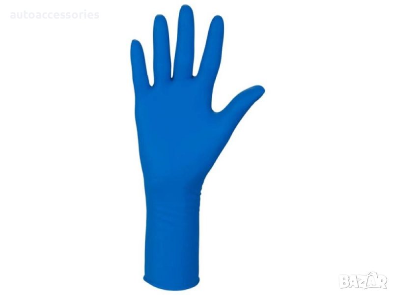 2000053495 Латексови ръкавици за еднократна употреба без пудра 50броя сини XL 10535, снимка 1