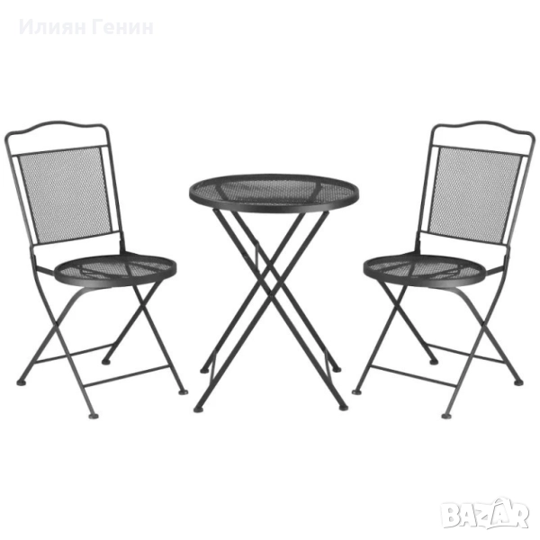 Комплект градински мебели Outsunny за 2 души, снимка 1