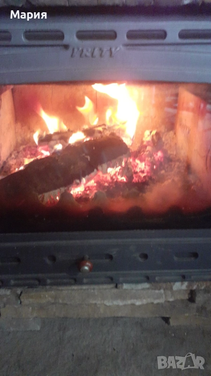 Камина 35кв на дърва Prity за вграждане с водна риза, снимка 1