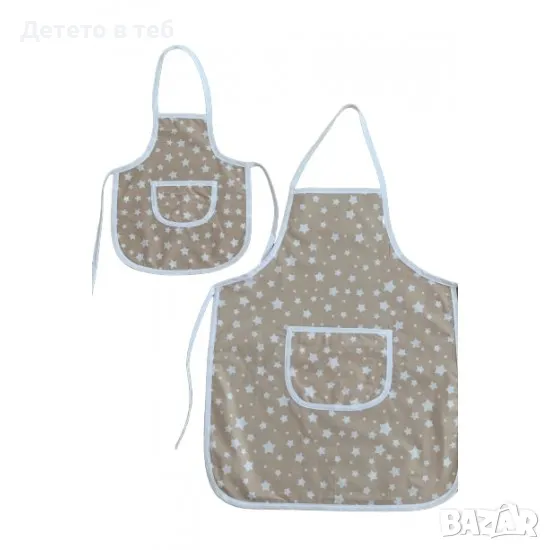 Комплект престилки за готвене Бежови звезди, снимка 1