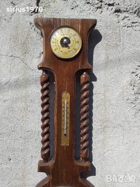 Голяма немска хурка часовник с барометър, снимка 1