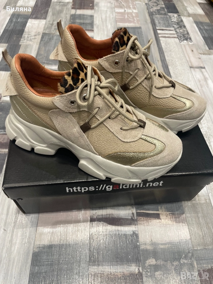 Нови дамски сникърси естествена кожа, снимка 1