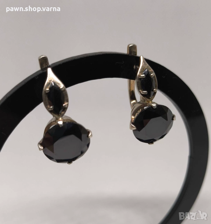 Сребърни обеци с инкрустации – проба 925 | 10,01 гр. - Нови!, снимка 1