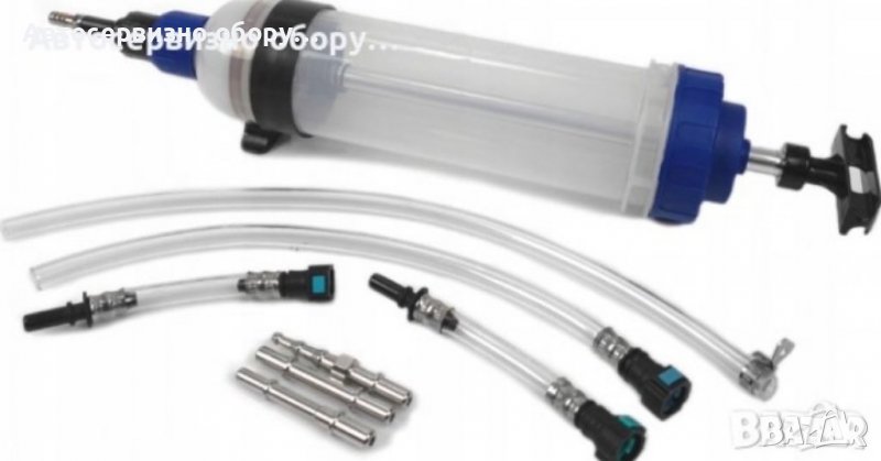 Шприц за масло 1500 мл с адаптери Прозрачен, снимка 1