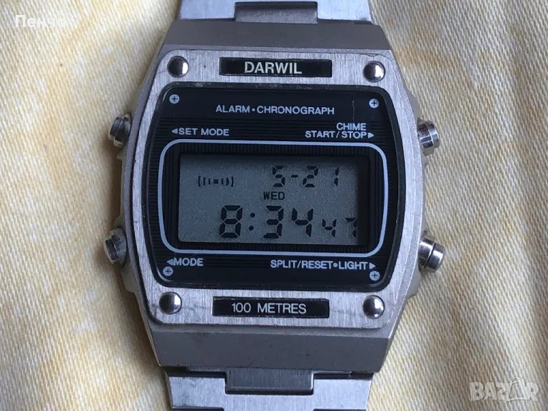 ретро LCD "DARWIL" ALARM-CHRONOGRAPH - 1980г. - МИНТ, снимка 1