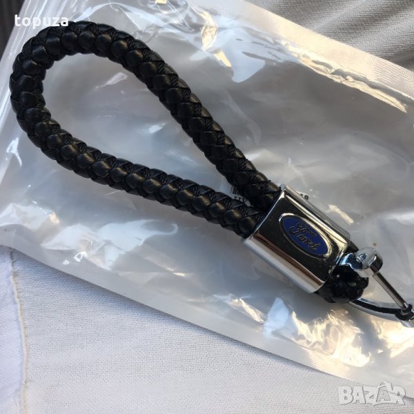 Кожен ключодържател за Ford Fiesta Focus Mondeo Kuga S-Max Edge с лого, снимка 1