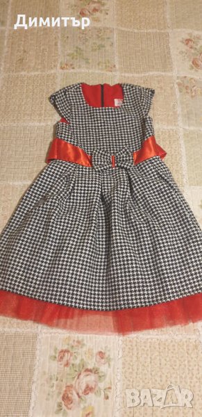 Нова! Детска зимна рокля с диадема + боди - ръст до 140см, снимка 1