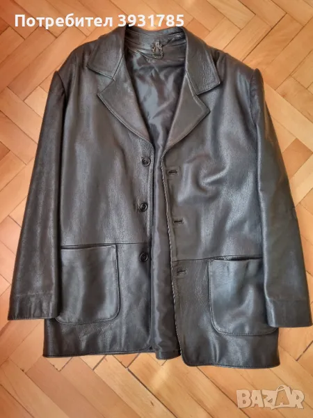 Кожено сако 100% естествена кожа/телешки бокс , снимка 1