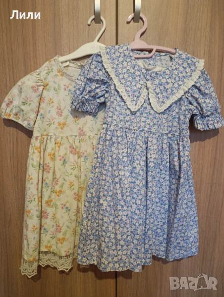 Две отлични роклички, размер 116, снимка 1