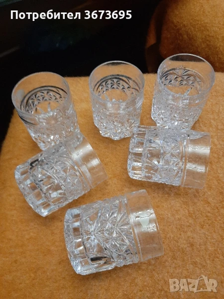 ЧАШИ  ОЛОВЕН КРИСТАЛ 6 БОЯ, снимка 1