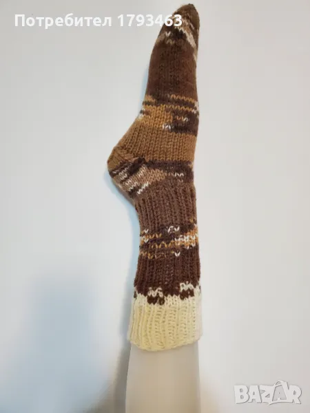 Ръчно  плетени  дамски  чорапи  размер  37, снимка 1