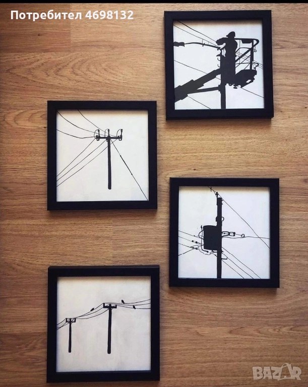 Серия от 4 картини, обединени от общ мотив, снимка 1