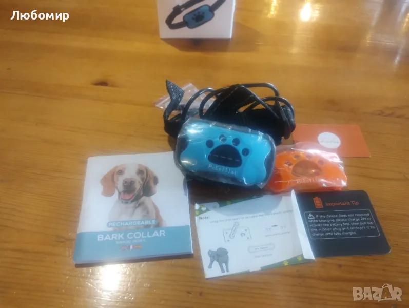 Нашийник за кучета против лай, Sunmostar, черен/син, снимка 1