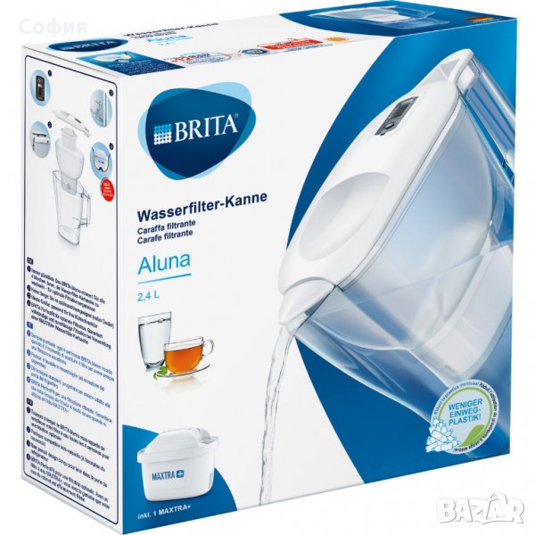 Кана за филтриране на вода NEW BRITA Aluna Cool MAXTRA+, 2.4L, Бял, снимка 1