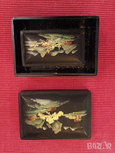 Две стари кутиики от меланин, за бижута, Китай. , снимка 1