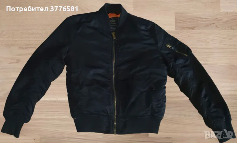 Американско пилотско яке Alpha Industries USA Bomber Black , снимка 1