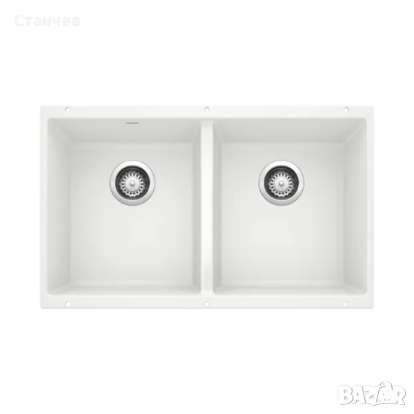 кухненска мивка Blanco PRECIS U 2 SILGRANIT с двойнa под плот        , снимка 1
