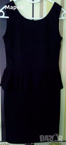 PIAZA ITALIA нова черна рокля с пеплум и гол гръб, снимка 1