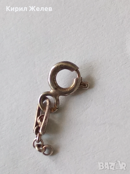 Сребърна карабинка закопчалка 25808, снимка 1