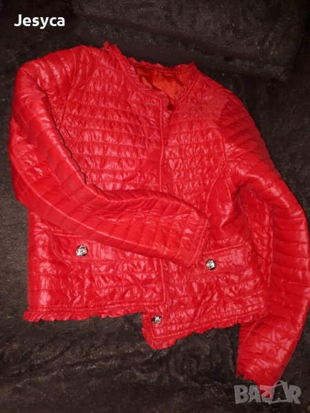 Късо червено шушляково яке, снимка 1