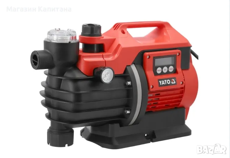 Хидрофорна помпа с филтър YATO, 1300 W, 5000 L/h, 5.3 bar, снимка 1