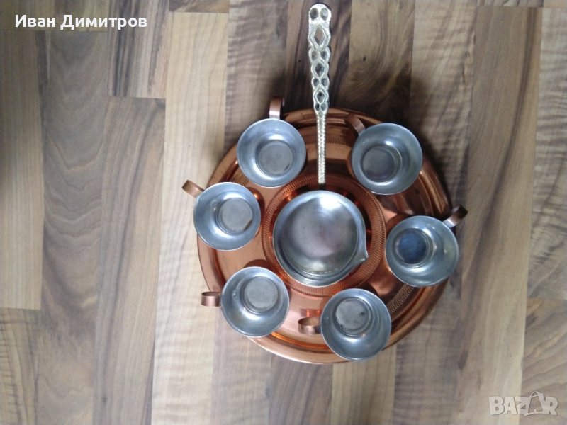Старинен сервиз от кована мед/Antique set of wrought copper, снимка 1