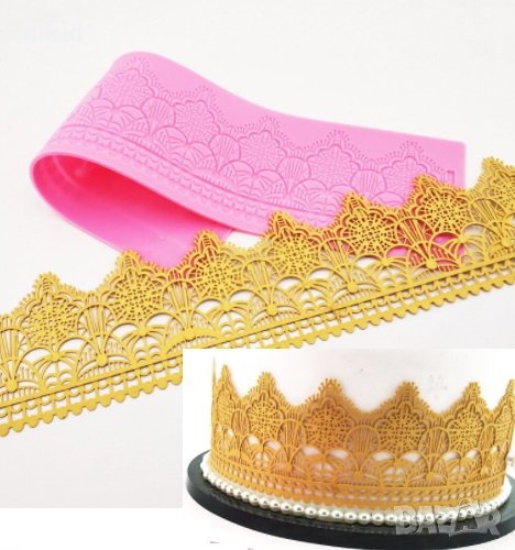 MX130 Висящи паяжини дантела борд силиконов молд форма за украса торта с фондан гъмпейст, снимка 1