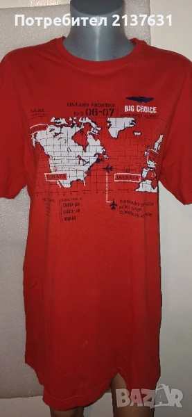 ДАМСКА  ЧЕРВЕНА ТЕНИСКА / РОКЛЯ BIG  CHOICE  Размер  XXL , снимка 1