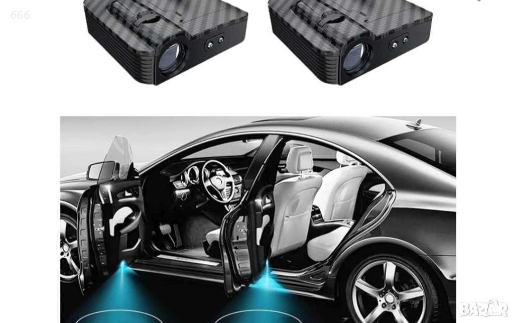 Безжични BMW странични светлини за врата на кола., снимка 1