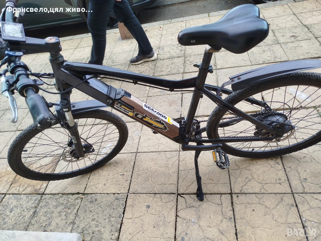 26 цола алуминиев електрически велосипед колело работи на подпомагане и ръчна газ с лек проблем бате, снимка 1