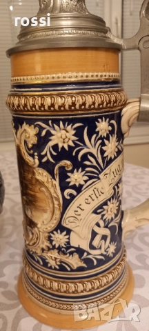 Vintage. Нови! Великолепна кана 1,5 л. със знаменити личности и Рисувана халба 1 л., снимка 8 - Колекции - 27627296