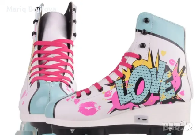 Детски цветни ролкови кънки с LED светлини, снимка 1