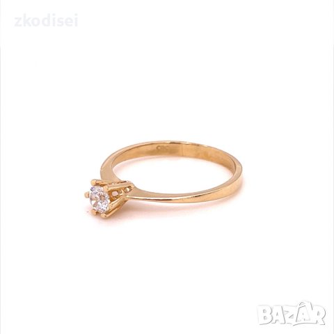 Златен дамски пръстен 1,56гр. размер:55 14кр. проба:585 модел:17629-4, снимка 2 - Пръстени - 42182054