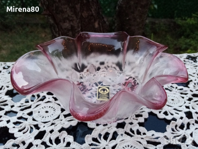 * Walther Glass * - кристална купа ! Нова !, снимка 2 - Чинии - 51446654