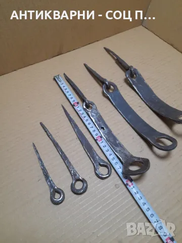 Комплект Стари Ръчно Ковани Резета От Соца., снимка 11 - Антикварни и старинни предмети - 48668843