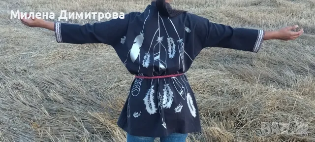 Ръчно рисувано кимоно, снимка 8 - Сака - 48845309