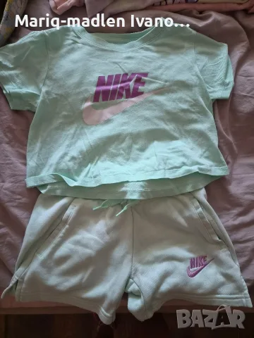 детски комплект nike - късо горнище,тениска и къси панталони 