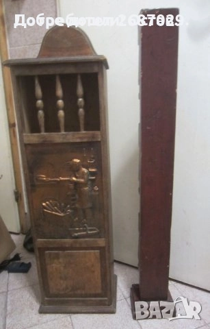 Кукери: 1 метър Кукер тотем фигура ДЪРВЕНО Абстрактно пано, пана, кукер пано, снимка 12 - Декорация за дома - 34248701