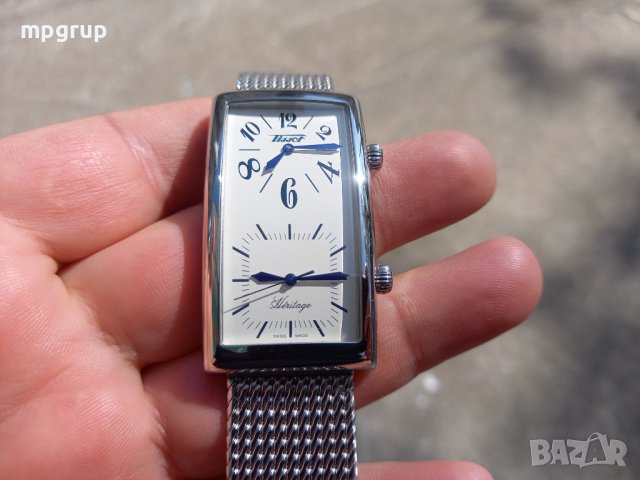 Продавам оригинален  Мъжки часовник Tissot Heritage White Dual Time Dial, снимка 3 - Мъжки - 44319752