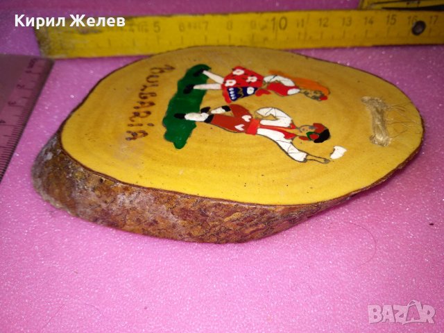 СТАР БЪЛГАРИЯ РЪЧНО РИСУВАН ЕТНО СУВЕНИР от ЛИПОВО ДЪРВО За МЕХАНА ВИЛА БИТОВ КЪТ 42841, снимка 5 - Декорация за дома - 44185146