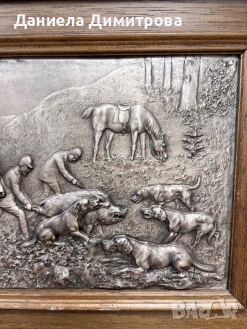 Релефна калаена картина, снимка 4 - Антикварни и старинни предмети - 54205511