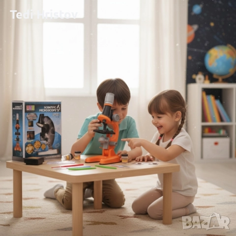 Детски научен микроскоп Scientific Microscope 1200x, снимка 5 - Образователни игри - 52449785
