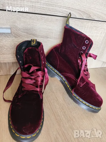 Dr. Martens 1460 Pascal Velvet обувки, размер 39, снимка 4 - Дамски боти - 56244312