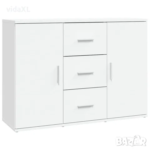 vidaXL Сайдборд, бял, 91x29,5x65 см, инженерно дърво, снимка 1 - Бюфети - 56147955